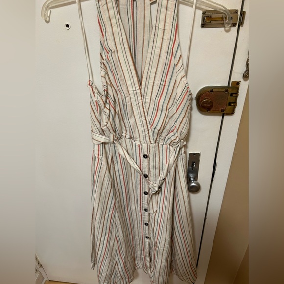 Maeve belted v neck button front dress. Anthropologie - Picture 7 of 7